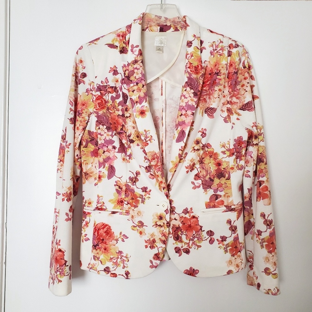 LC Lauren Conrad Floral Blazer
